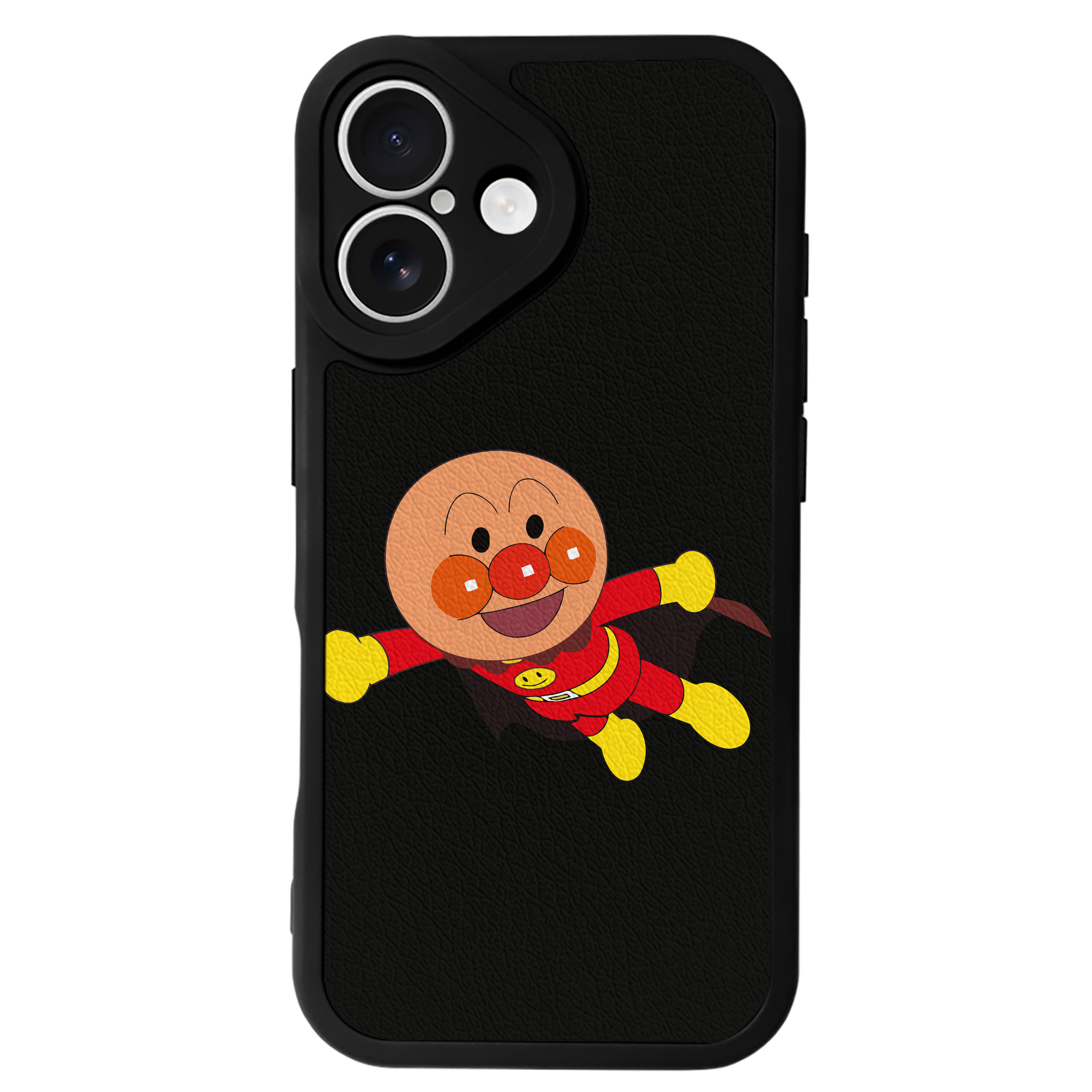 （画像用） アンパンマン Anpanman 【iPhone 16シリーズ対応】シリコンスマホケース（レザー調） 材質：シリコン